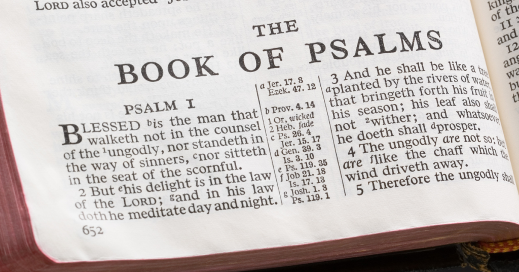An Image of the book of the Bible entitled Psalms