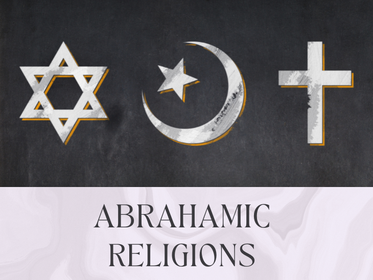 Symbols of Judaism, Christianity, and Islam